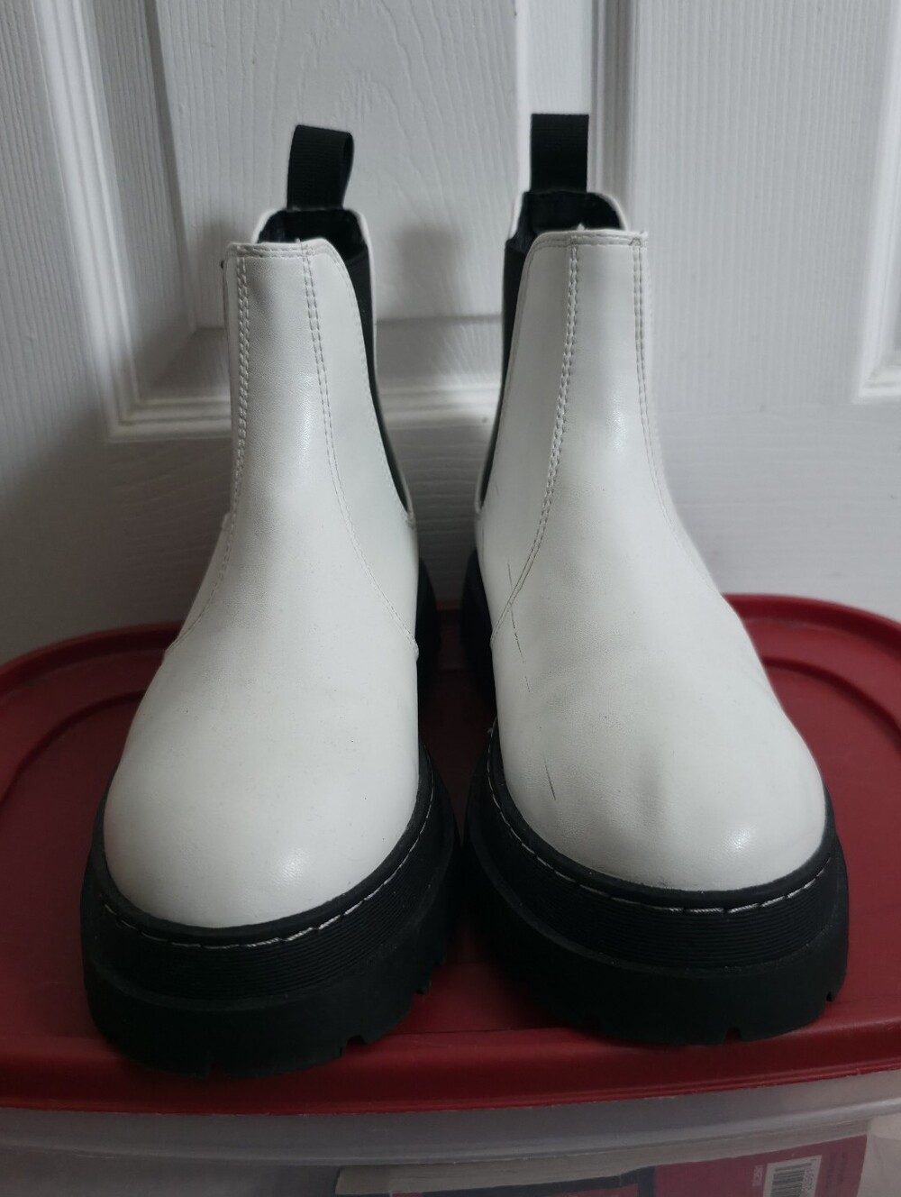 Womens White Ankle Boots